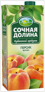 [Казань и возм. др.] Напиток сокосодержащий Сочная Долина Персик Яблоко, 0.95 л (и другие вкусы в описание)