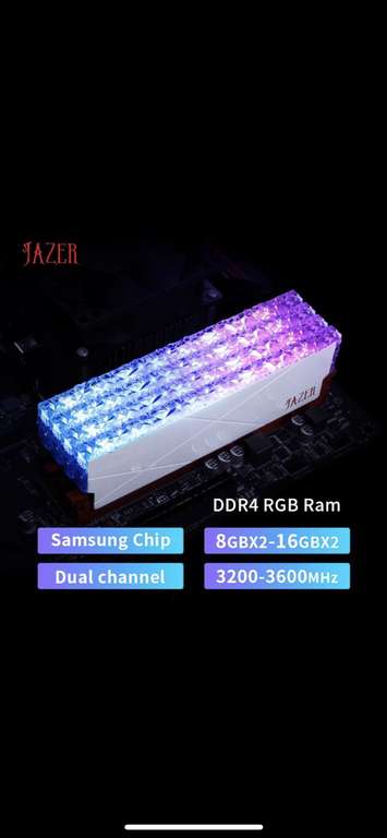 Оперативная память JAZER RGB ОЗУ DDR4 2x16Гб 3200 МГц