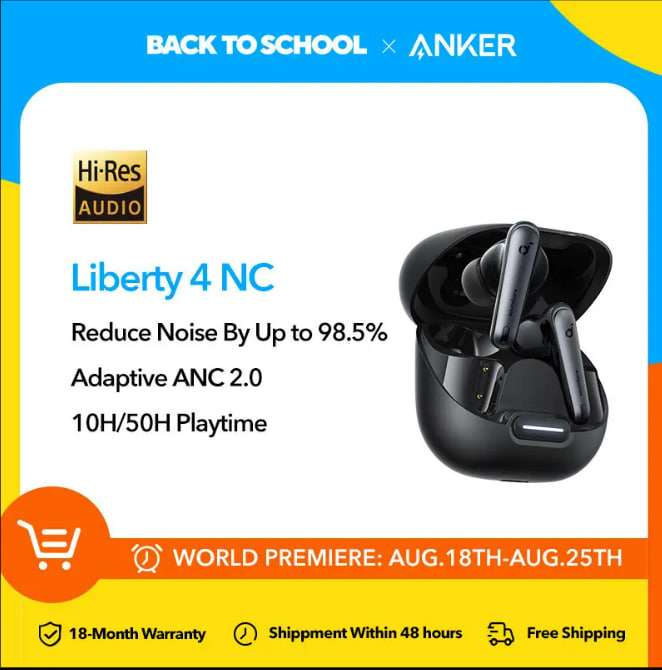 Беспроводные шумоподавляющие наушники Anker Liberty 4 NC