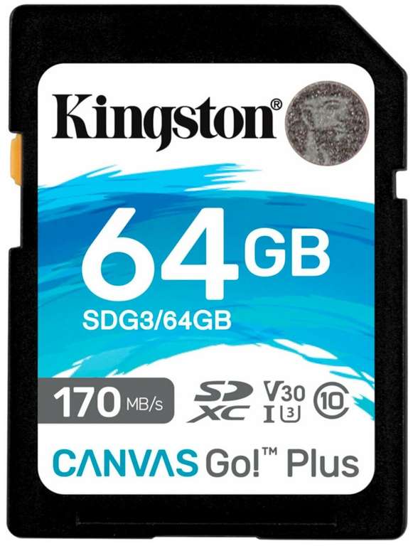 SD-карта Kingston 64gb UHS-I 170Mb/s V30 (выгоднее покупать 3шт или 256Гб)