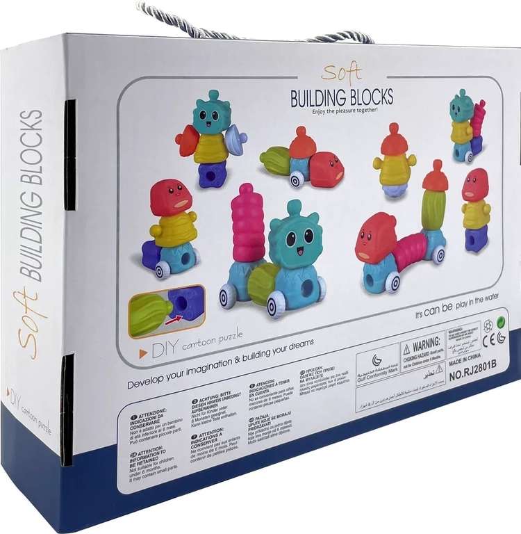 Набор детского мягкого конструктора Runjia, 10 элементов, для мальчика