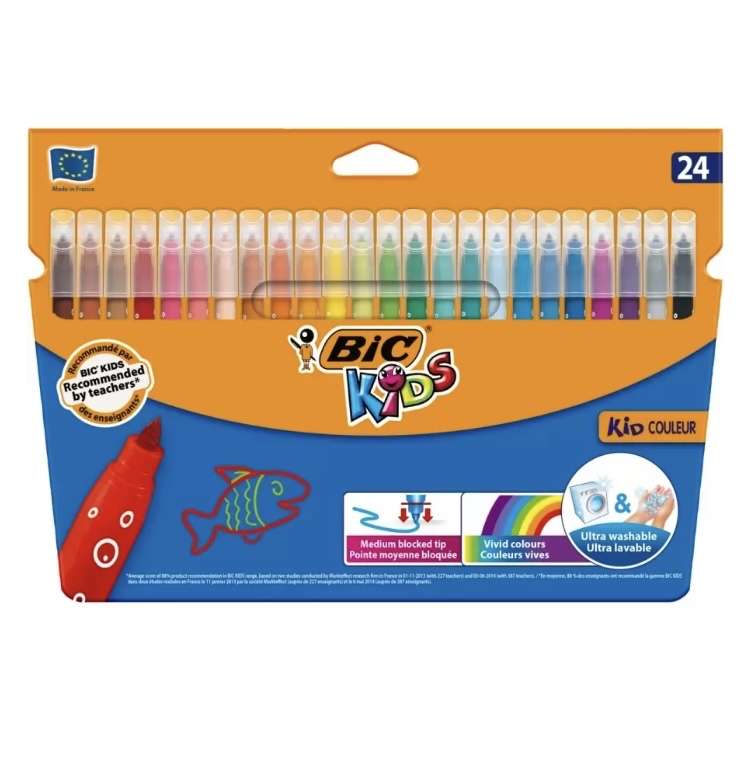 Цветные фломастеры Bic «Kids: Couleur» 24 цвета