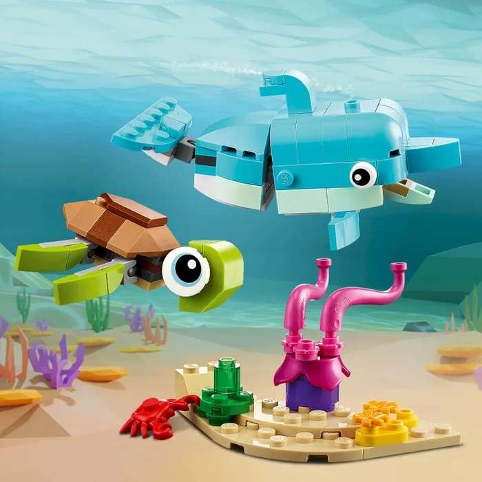 Конструктор LEGO CREATOR 31128 Дельфин и черепаха, 137 деталей (с Озон картой)