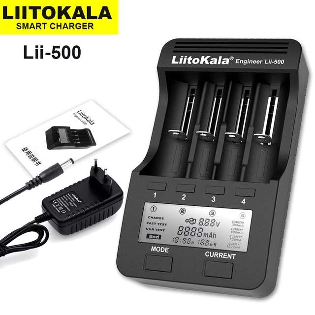 Зарядное устройство Liitokala для батарей разных типов, в том числе АА и ААА