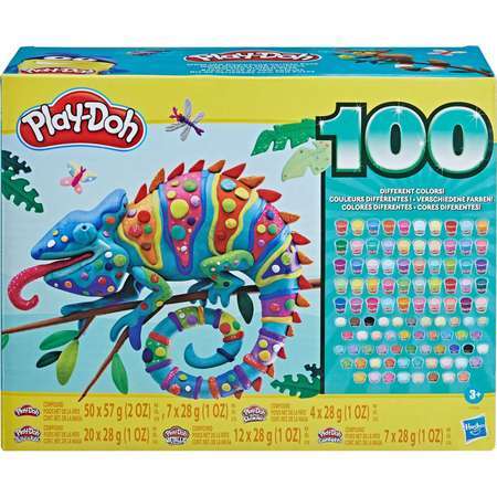 Play-Doh мега упаковка 100 баночек с массой для лепки