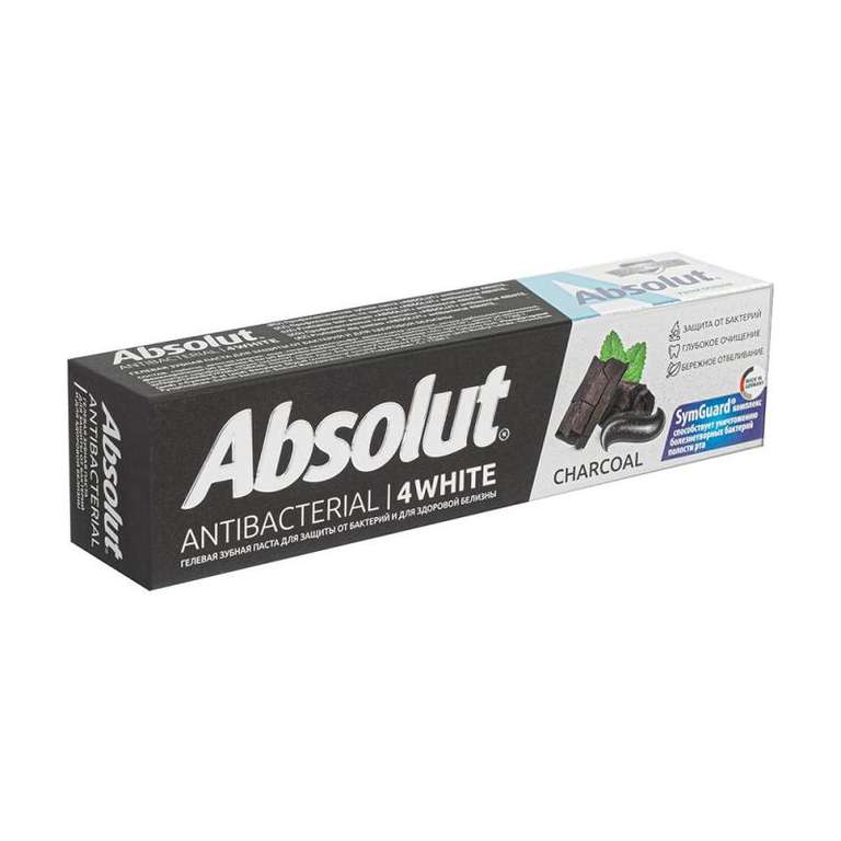 Зубная паста "ABSOLUT" antibacterial 4WHITE Антибактериальная 110 г