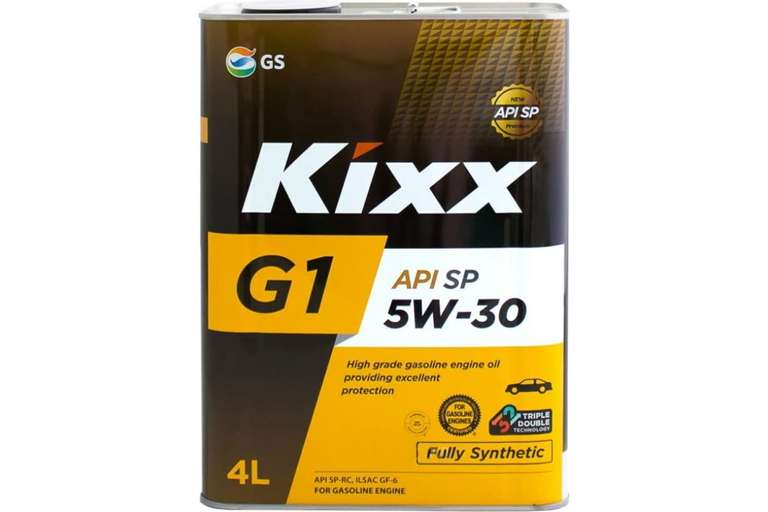 Синтетическое моторное масло KIXX G1 5W-30 API SP 4 л (С бонусами Сбер-спасибо)