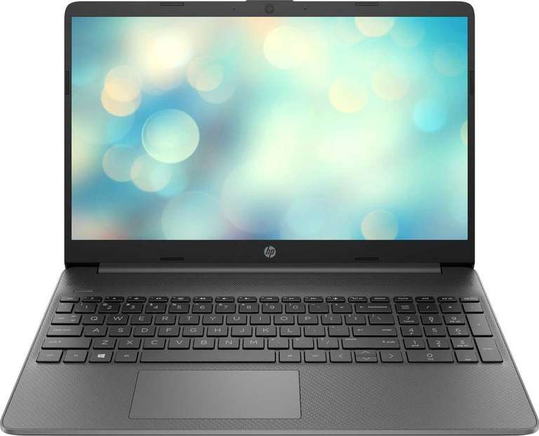 Ноутбук HP 15s-fq0082ur, 15.6", IPS, Intel Celeron N4020 1.1ГГц, 4ГБ, 128ГБ SSD