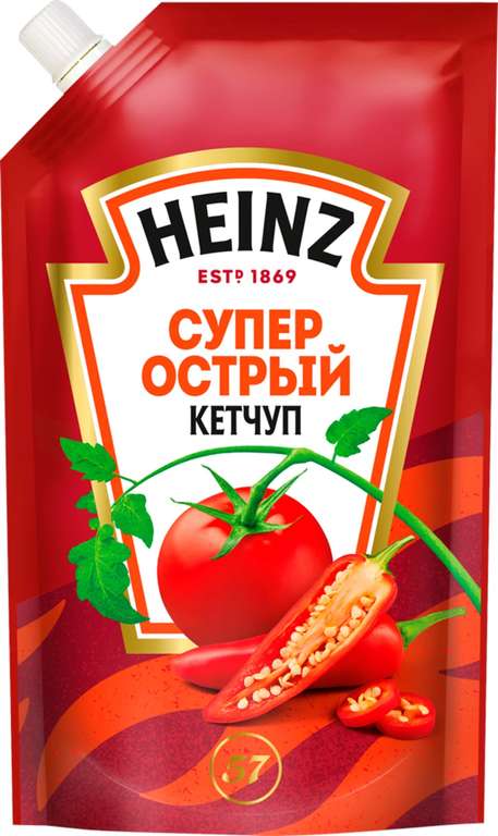 Heinz Кетчуп Супер Острый, 320 г, 3 шт. (52₽/шт.)