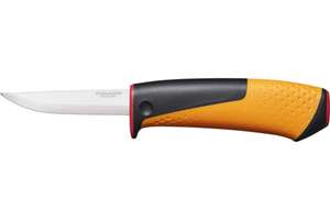 Нож универсальный Fiskars, со встроенной точилкой