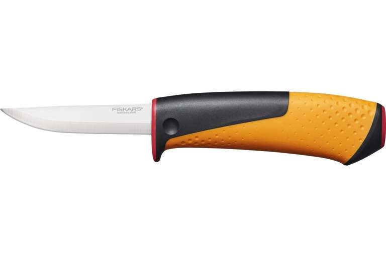 Нож универсальный Fiskars, со встроенной точилкой