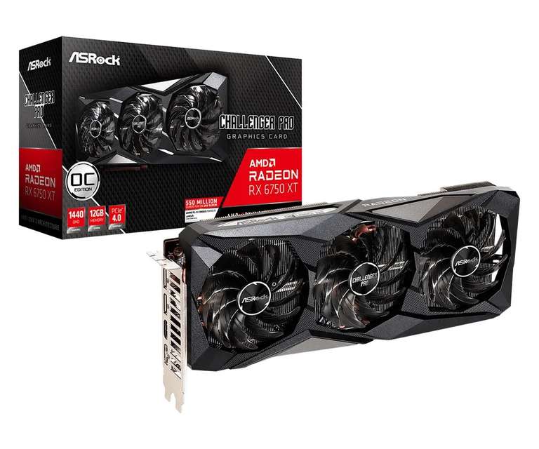 Видеокарта ASRock AMD Radeon RX 6750 XT Challenger Pro + возврат 34% и ещё одна в описании