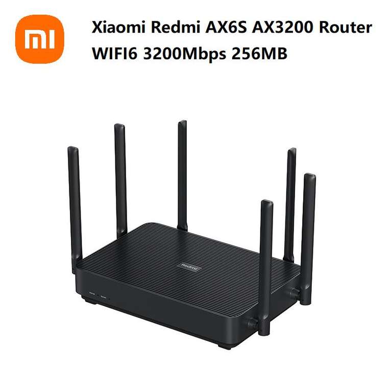 Роутер Xiaomi Redmi AX6S CN версия (2.4 / 5 ГГц, до 2.4 Гбит/с, LAN 3x1 Гбит/с, WAN 1x2.5 Гбит/с, антенн: 6) из-за рубежа