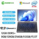Ноутбук SZBOX 8" Intel Processor N100, RAM 12 ГБ, SSD 512 ГБ, DDR5 ,Windows 11, WiFi6 BT5.2 (из-за рубежа)
