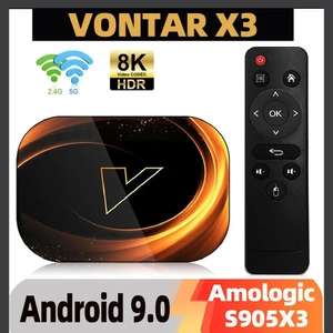 ТВ приставка VONTAR X3 4/32 (2540 с озон картой, из-за рубежа)