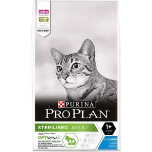 Корм PRO PLAN для взрослых стерилизованных кошек и кастрированных котов старше 1 года, с кроликом 12 кг
