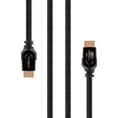 Кабель HDMI Rombica Digital DX30, 2.1 (8K, 3D, HDR), нейлоновая оплётка, чёрный, 3м