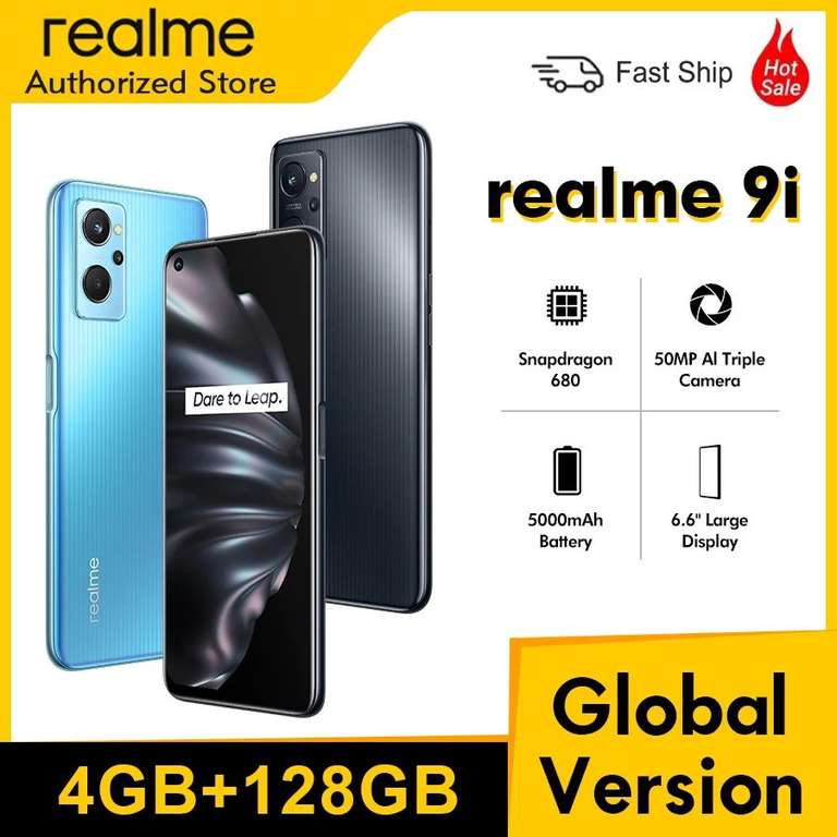 Телефон Realme 9i 4/128 Global (~12000₽ при оплате Qiwi)