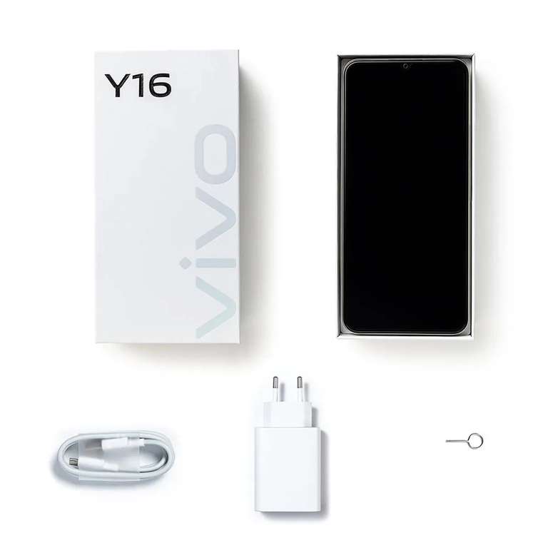 Смартфон Vivo Y16, 4/64 ГБ (IPS, 1600x720, MediaTek P35, 5000 мАч, IP52) + на Wildberries