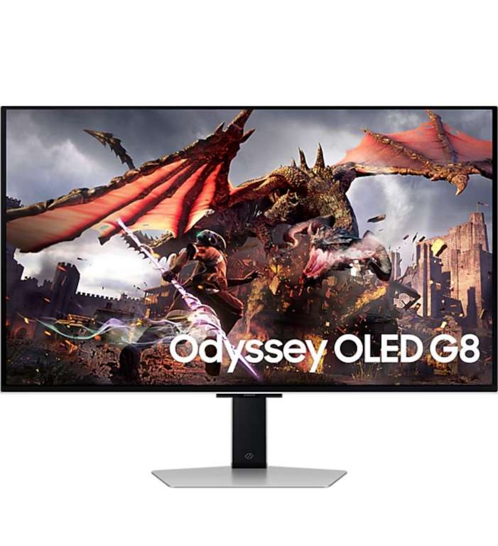 32" Монитор Samsung Odyssey OLED G8 LS32DG800SIXCI, серебристый, 3840x2160, 240 Гц, 0.03 мс (с Озон картой)