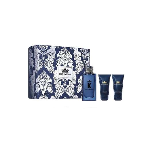 Набор K By Dolce&Gabbana Eau De Parfum (парфюмерная вода 100 мл, бальзам после бритья 50 мл и гель для душа 50 мл)