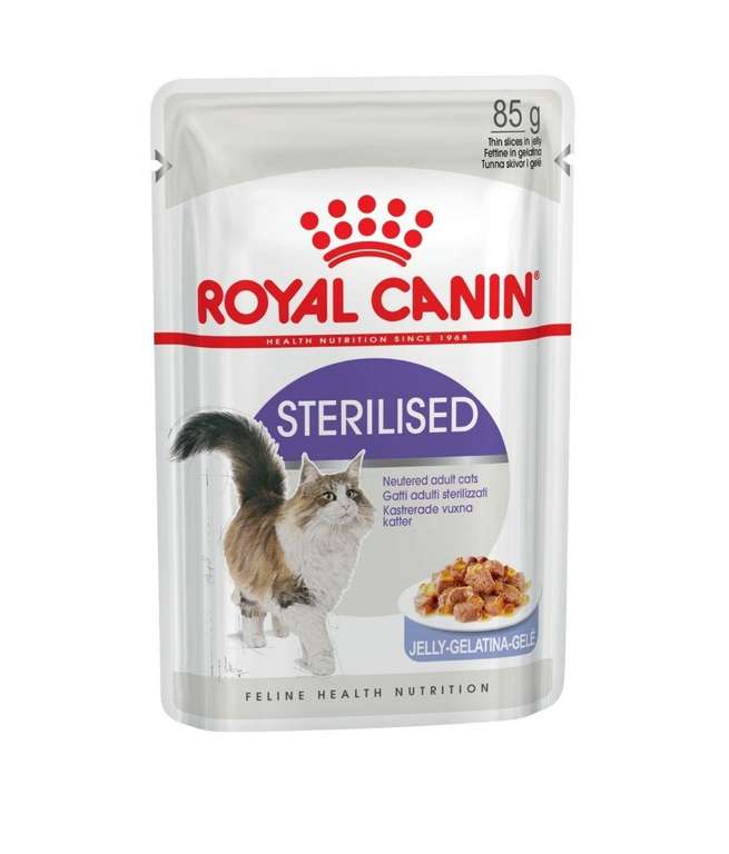 Корм влажный для кошек ROYAL CANIN Sterilised 85г желе, 24 шт. (58.05₽/шт.)