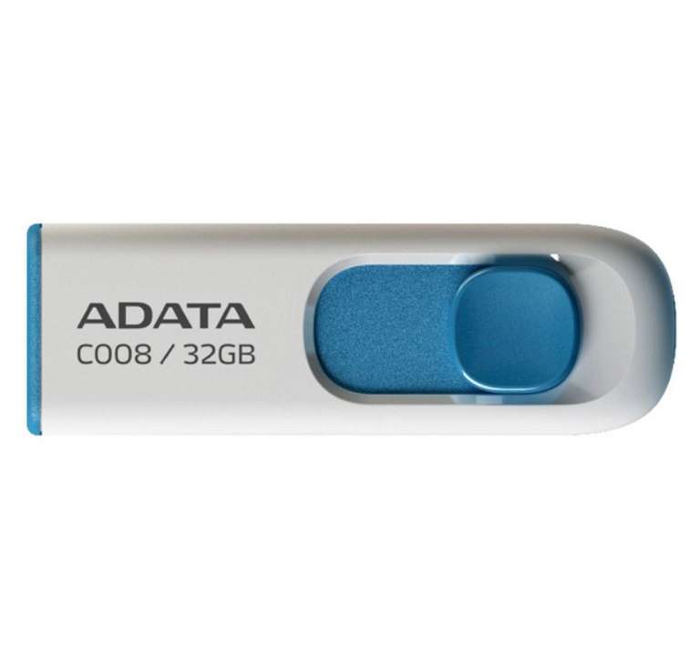 Флеш-диск ADATA 32GB Classic C008 White (с баллами 134₽)
