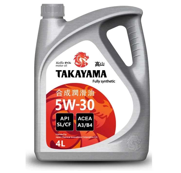 Моторное масло TAKAYAMA SAE API SL/СF 5W-30 Синтетическое 4 л