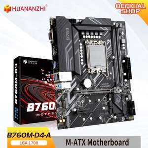 Материнская плата HUANANZHI B760M D4 M-ATX DDR4 для 12 13 поколения Intel