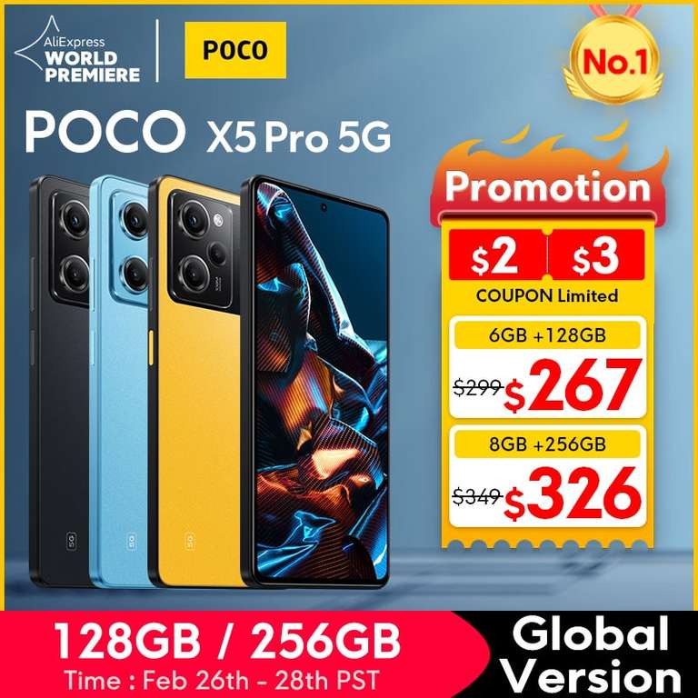 Смартфон POCO X5 Pro 5G, глобальная версия, 6/128 ГБ