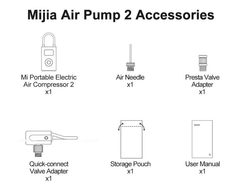 Электрический насос Mijia Air Pump 2, 18.75 л/мин., цифровой манометр