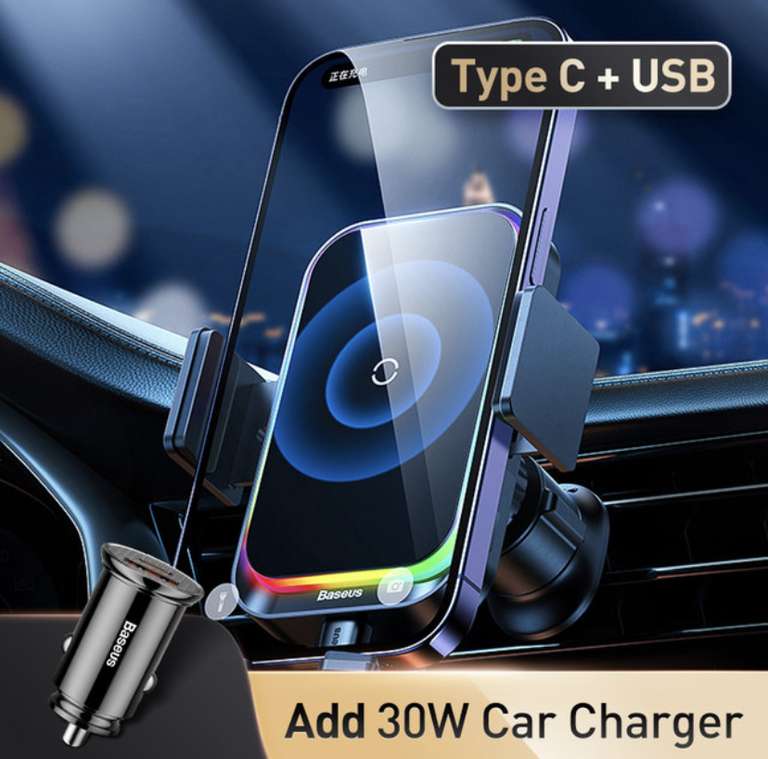 Беспроводное зарядное устройство для автомобиля Baseus Car Phone Holder Wireless Charger BS-CM015 15 BT