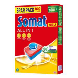 Таблетки для посудомоечной машины Somat All in 1 Экстра, 100 шт. + 587 бонусов