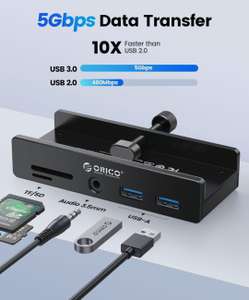 Фиксирующийся USB разветвитель 6in1 usb 3.0 ORICO (по Ozon карте, из-за рубежа)