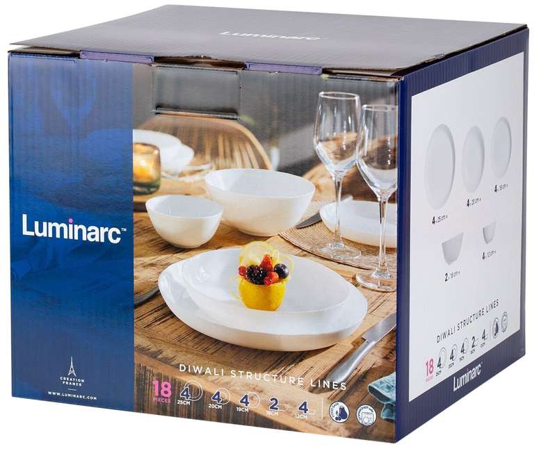 Столовый сервиз Luminarc Diwali structure lines Q3621, 18 предметов