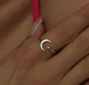 Miestilo Кольцо серебро 925 женское Луна безразмерное