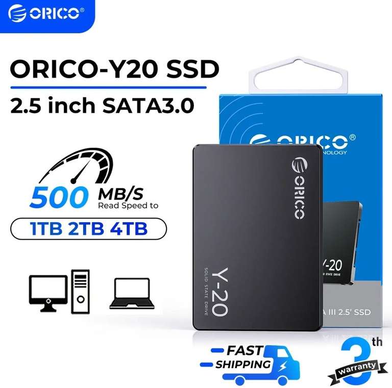 SSD ORICO Y20, 2,5", SATA 3.0, 256GB