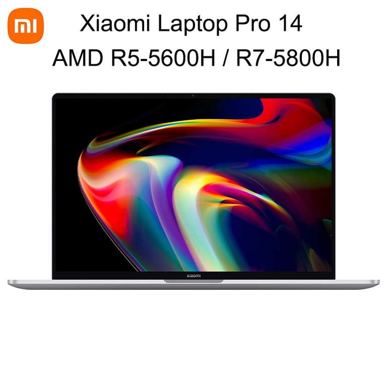 Ультрабук Xiaomi Laptop Pro 14, 14", 2560*1600, Ryzen 5 5600H, AMD Radeon, 16/512 Гб, Win10