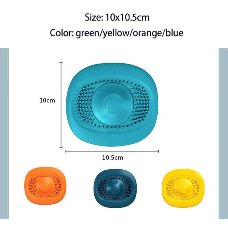 Силиконовая сетка заглушка в раковину, в ванную, защита от мусора, волос (4 цвета на выбор)