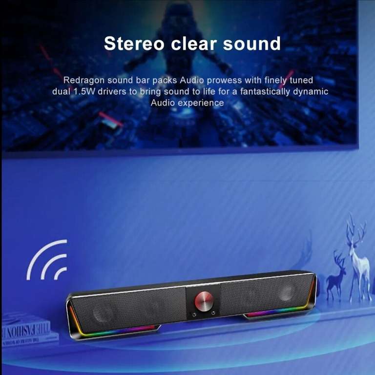 Звуковая панель REDRAGON GS570 с поддержкой Bluetooth, AUX 3.5