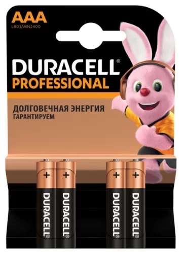 Батарейки Duracell LR03-4BL Professional 4 шт. AAA (с бонусами 149 руб.)