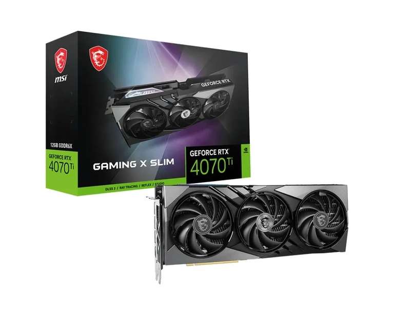 Видеокарта MSI GeForce RTX 4070 Ti GAMING X SLIM 12 ГБ (с Озон картой)