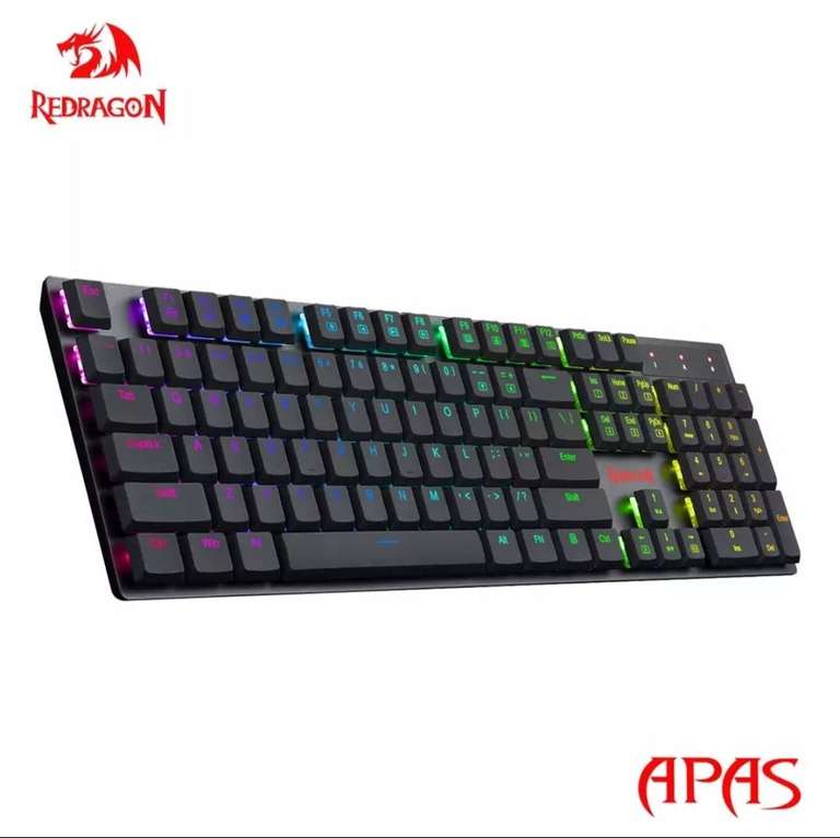 Механическая клавиатура игровая Redragon Apas K535-KB RGB низкопрофильная
