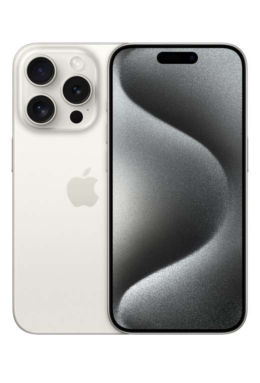 Смартфон Apple iPhone 15 Pro 128 ГБ, Dual: nano SIM + eSIM, белый титан