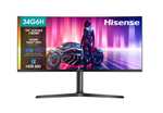 [МСК и возм. др] Монитор 34" Hisense 34G6H, 3440х1440, 165 Гц, VA, черный из Ситилинк, с WB кошельком