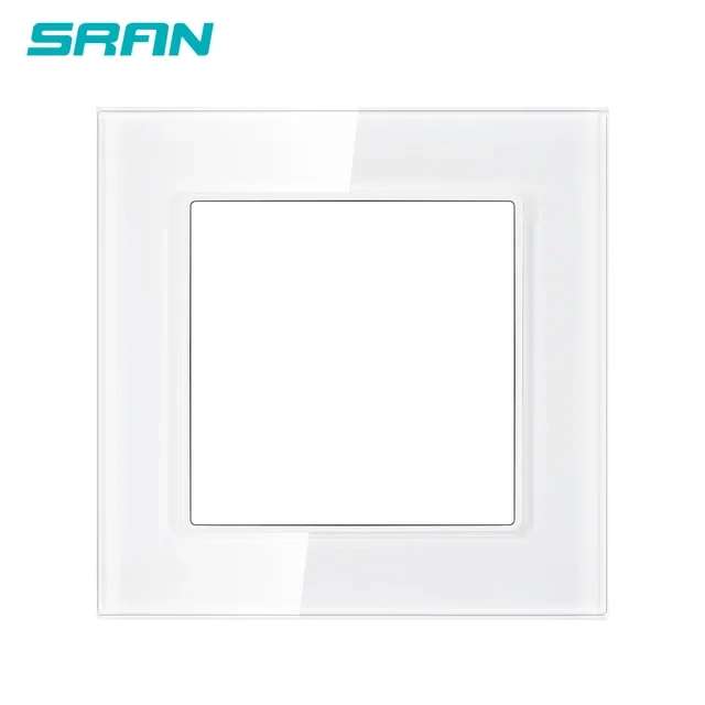 Розетки, переключатели и панели из закаленного стекла SRAN F6 (напр., механизм розетки за 163₽)
