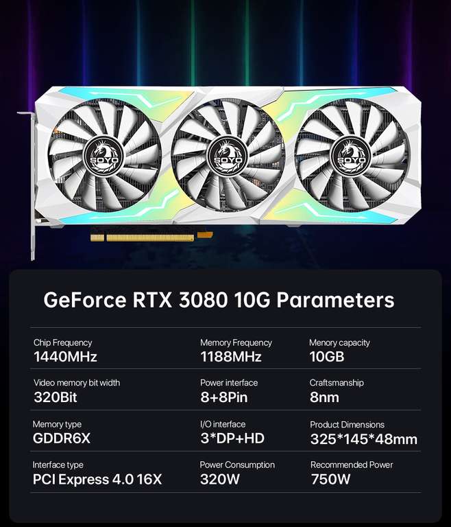 Видеокарта SOYO GeForce RTX 3080