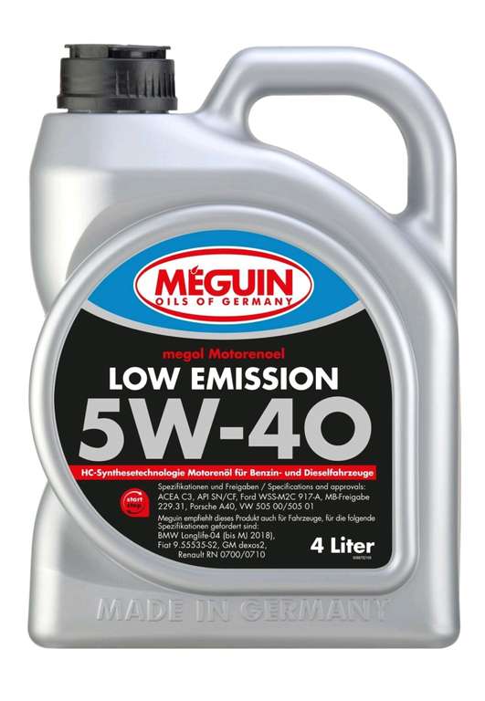 Моторное масло MEGUIN 5W-40 НС-синтетическое 4 л