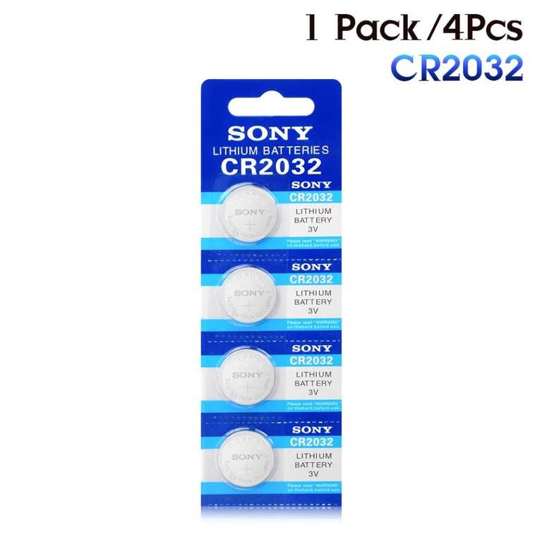 Литиевые кнопочные батарейки Sony CR2032 4 шт.