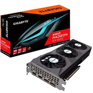 Видеокарта GIGABYTE Radeon RX 6600 EAGLE 8G, 8 Гб, PCIE16, GDDR6, 2491 МГц